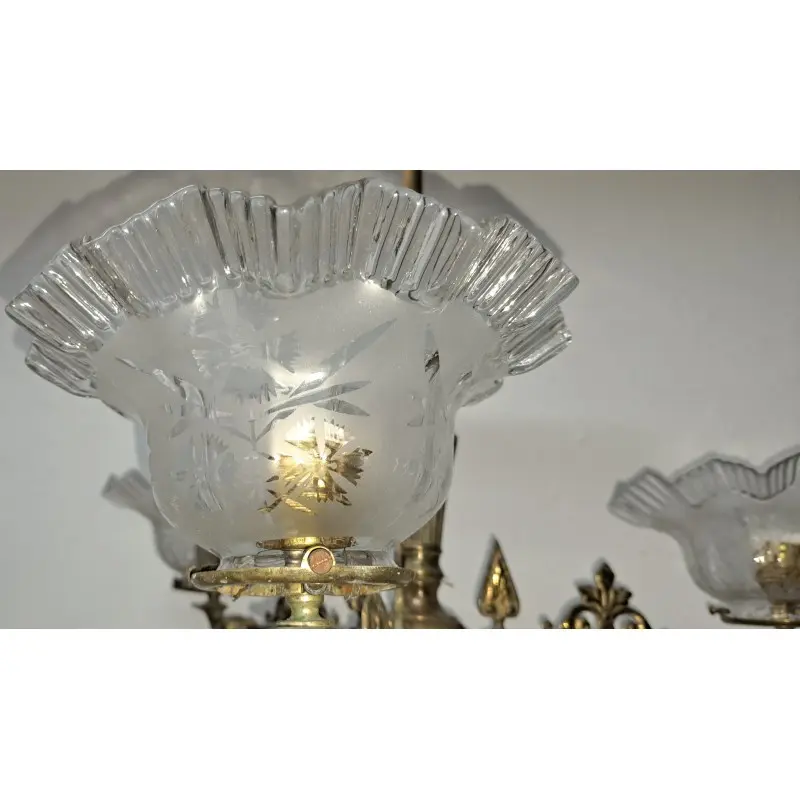 Antigua Lámpara de Gas en Bronce, Iluminación · vista 10/11