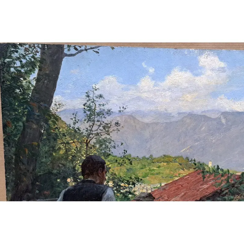 Oleo sobre tabla de Giovanni Giani (Turin 1866-1936), pintor italiano, Arte y Pintura · vista 4/12