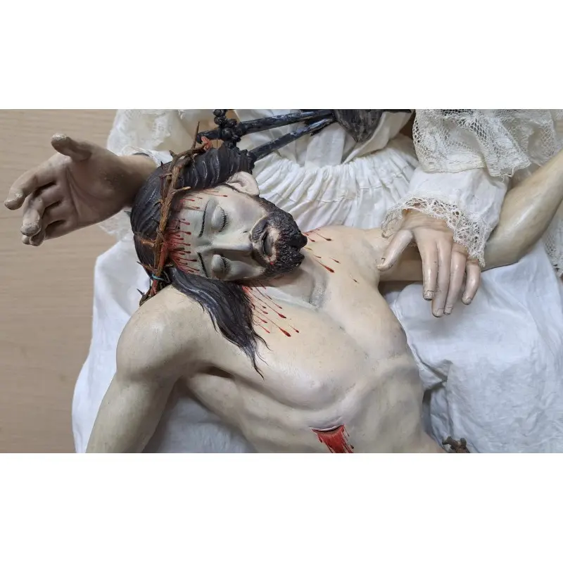 Espectacular, Virgen de la Piedad o Angustias, talla del siglo XVIII -XIX, Arte y Pintura, Siglo XVIII · vista 5/12