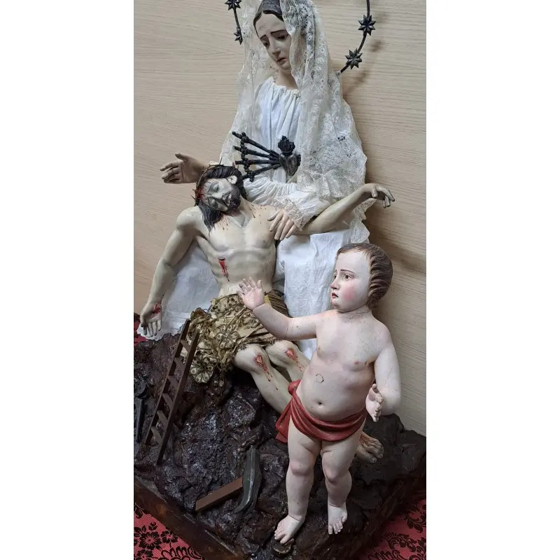 Espectacular, Virgen de la Piedad o Angustias, talla del siglo XVIII -XIX, Arte y Pintura, Siglo XVIII · vista 7/12