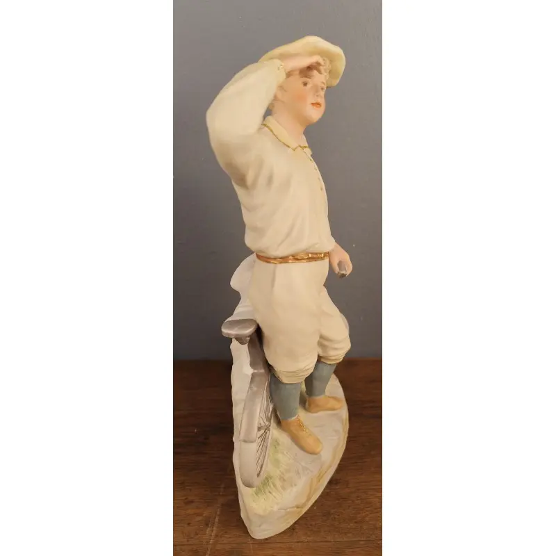 Pareja de figuras de biscuit de gran tamaño 32 cm de altura, Objetos Decorativos · vista 9/12
