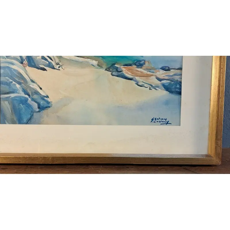 Acuarela, Santiago Estrany i Castany (Mataró 1923-2013) Marina, Arte y Pintura · vista 9/11
