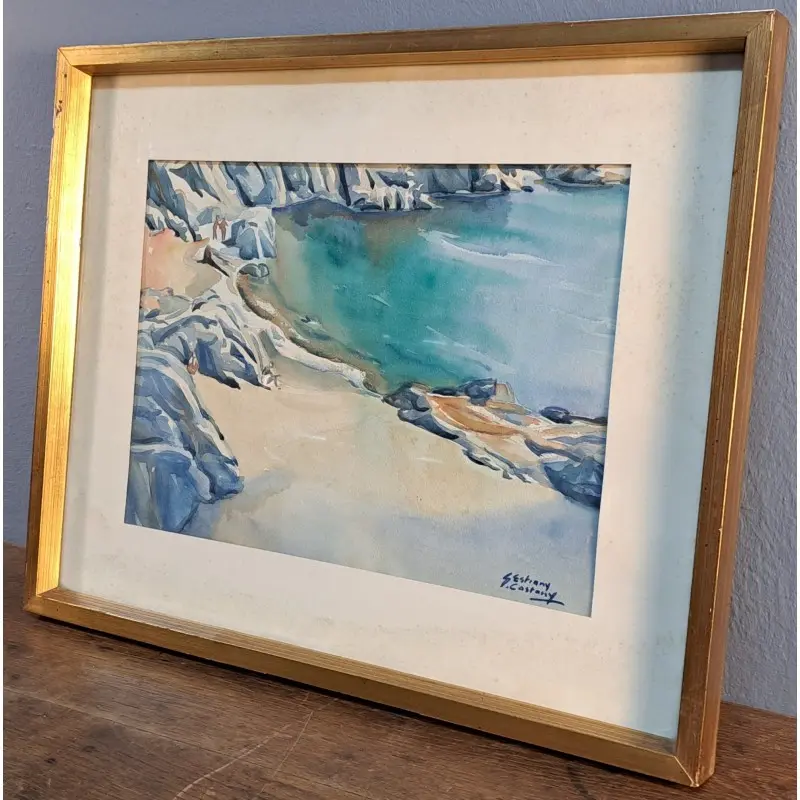 Acuarela, Santiago Estrany i Castany (Mataró 1923-2013) Marina, Arte y Pintura · vista 10/11