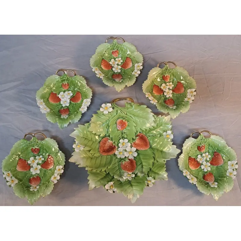 Juego de platos de postre en porcelana, primera mitad del siglo XX, Cerámica y Alfarería, Siglo XX