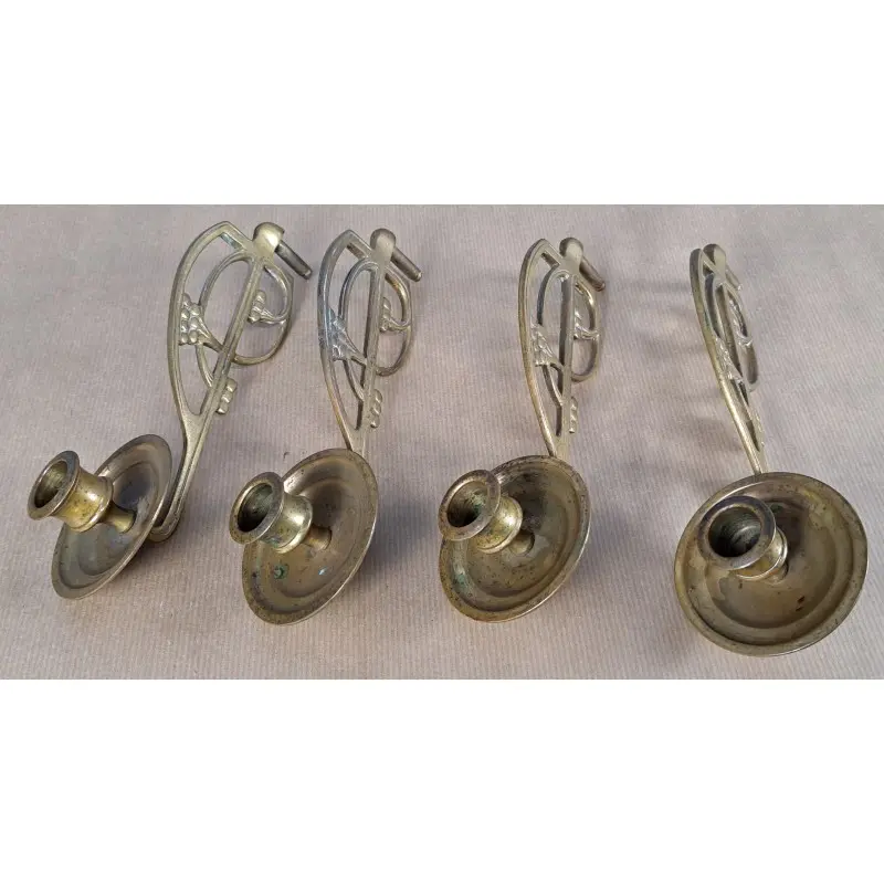 Pareja de candelabros de piano modernistas en bronce, ca. 1900, Iluminación, Siglo XIX · vista 3/12