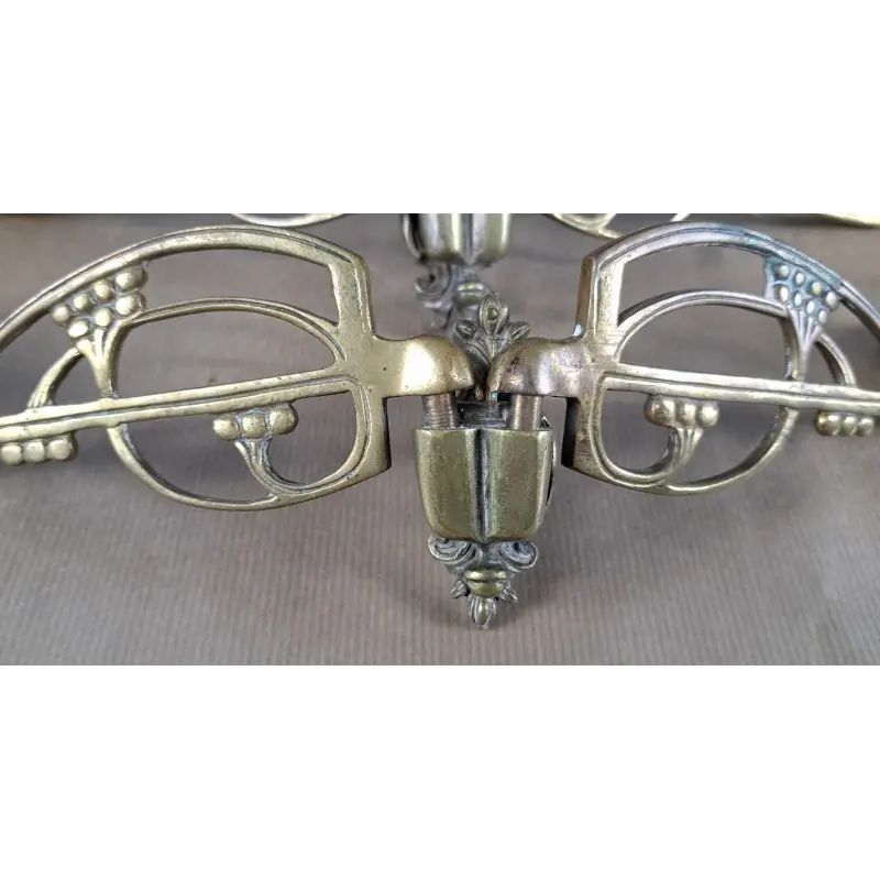 Pareja de candelabros de piano modernistas en bronce, ca. 1900, Iluminación, Siglo XIX · vista 11/12