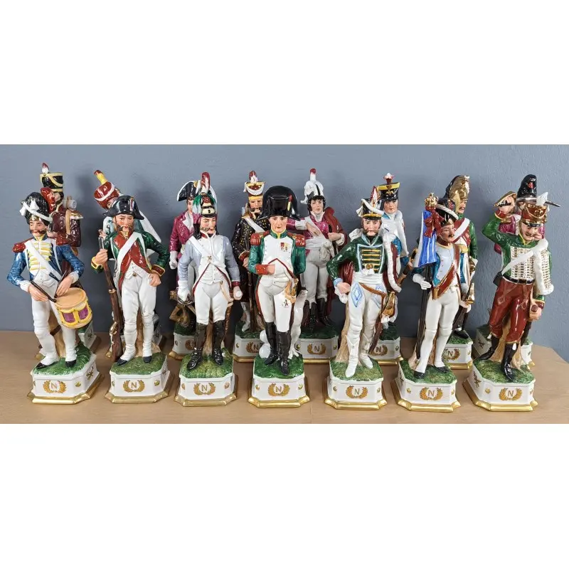 15 soldados napoleónicos en porcelana Capodimonte, 32 cm, Cerámica y Alfarería · vista 2/12