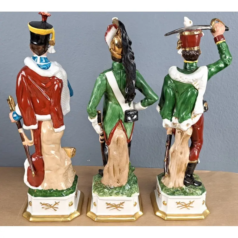 15 soldados napoleónicos en porcelana Capodimonte, 32 cm, Cerámica y Alfarería · vista 10/12