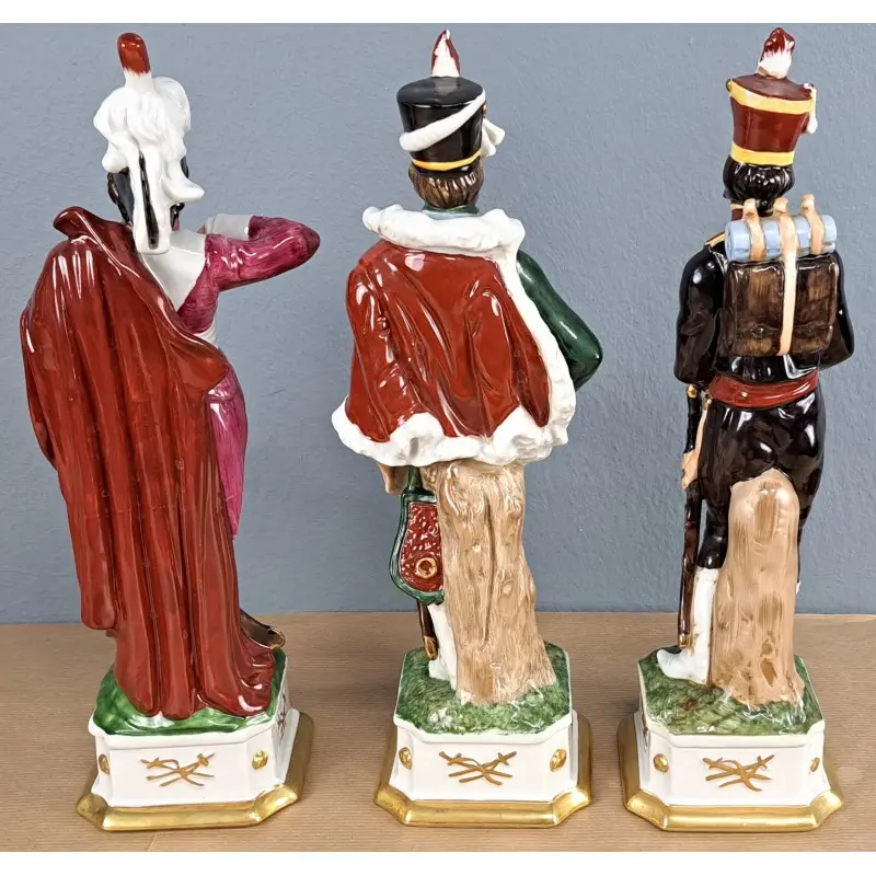 15 soldados napoleónicos en porcelana Capodimonte, 32 cm, Cerámica y Alfarería · vista 12/12
