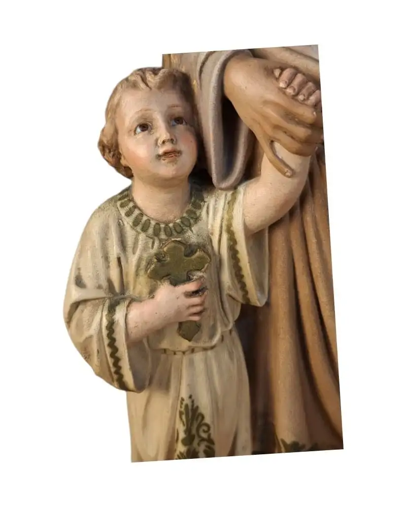 San José con el Niño Jesús, figura de Olot, finales del S. XIX