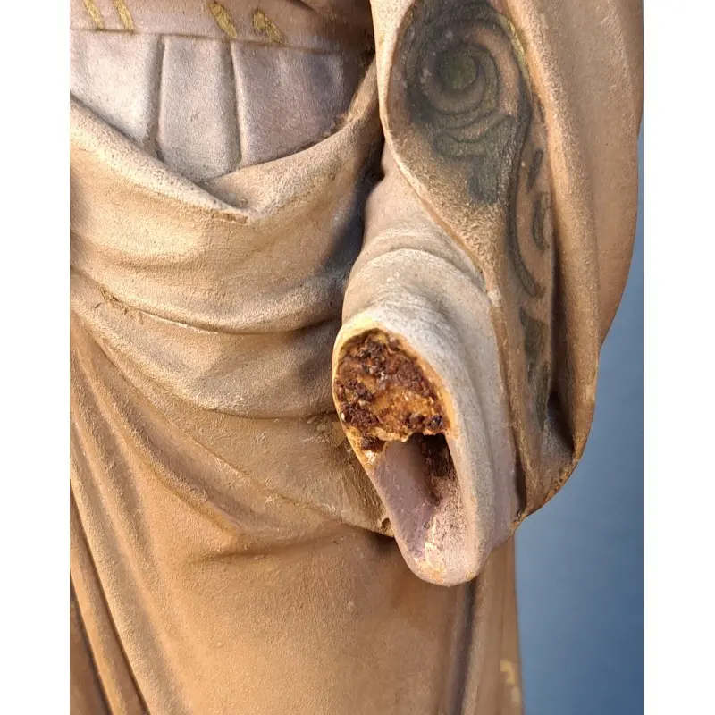 San José con el Niño Jesús, figura de Olot, finales del S. XIX, Objetos Decorativos, Siglo XIX · vista 4/11