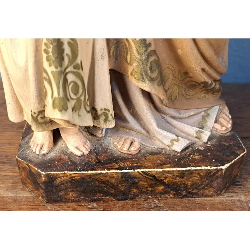 San José con el Niño Jesús, figura de Olot, finales del S. XIX, Objetos Decorativos, Siglo XIX · vista 5/11