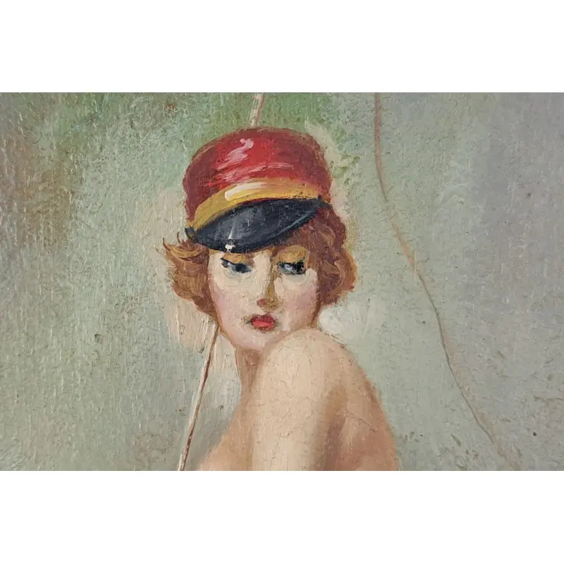 Joan Gil i Gil (1900–1984) – óleo erótico sobre tabla, Arte y Pintura · vista 9/12