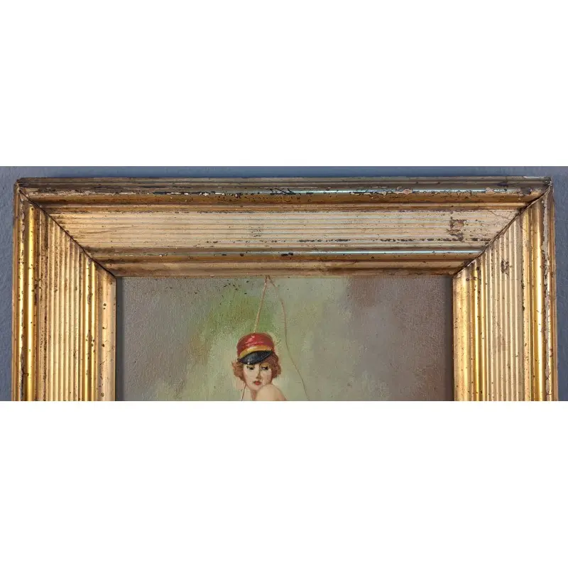 Joan Gil i Gil (1900–1984) – óleo erótico sobre tabla, Arte y Pintura · vista 10/12