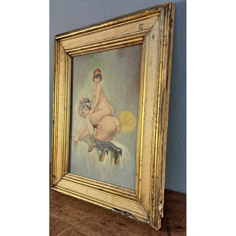 Joan Gil i Gil (1900–1984) – óleo erótico sobre tabla, Arte y Pintura · vista 11/12