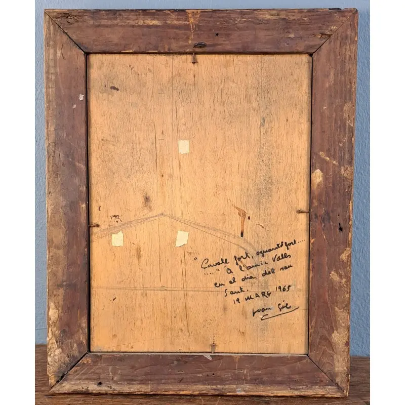 Joan Gil i Gil (1900–1984) – óleo erótico sobre tabla, Arte y Pintura · vista 12/12
