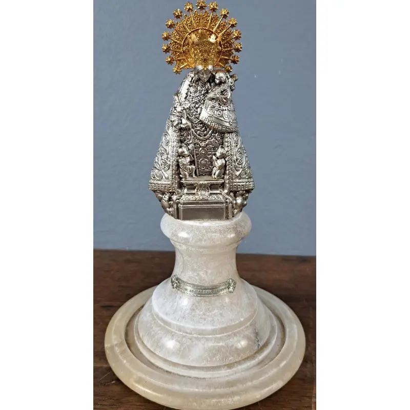 Virgen de los Desamparados, cúpula de cristal, pie de alabastro, siglo XX, Religioso y Devocional, Siglo XX · vista 2/11