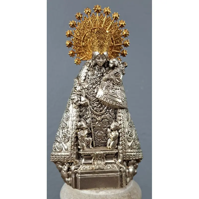 Virgen de los Desamparados, cúpula de cristal, pie de alabastro, siglo XX, Religioso y Devocional, Siglo XX · vista 3/11