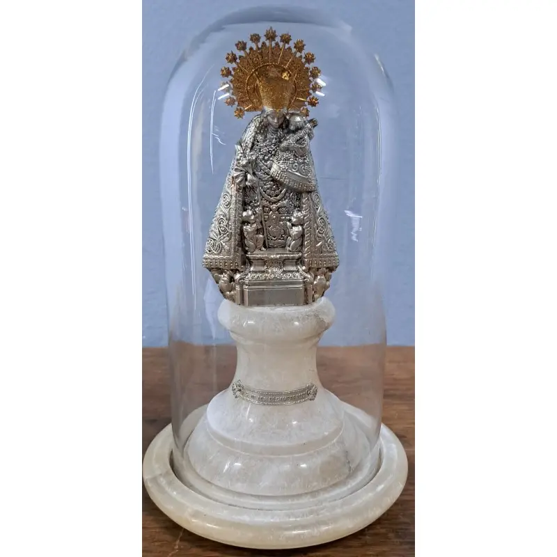 Virgen de los Desamparados, cúpula de cristal, pie de alabastro, siglo XX, Religioso y Devocional, Siglo XX · vista 6/11