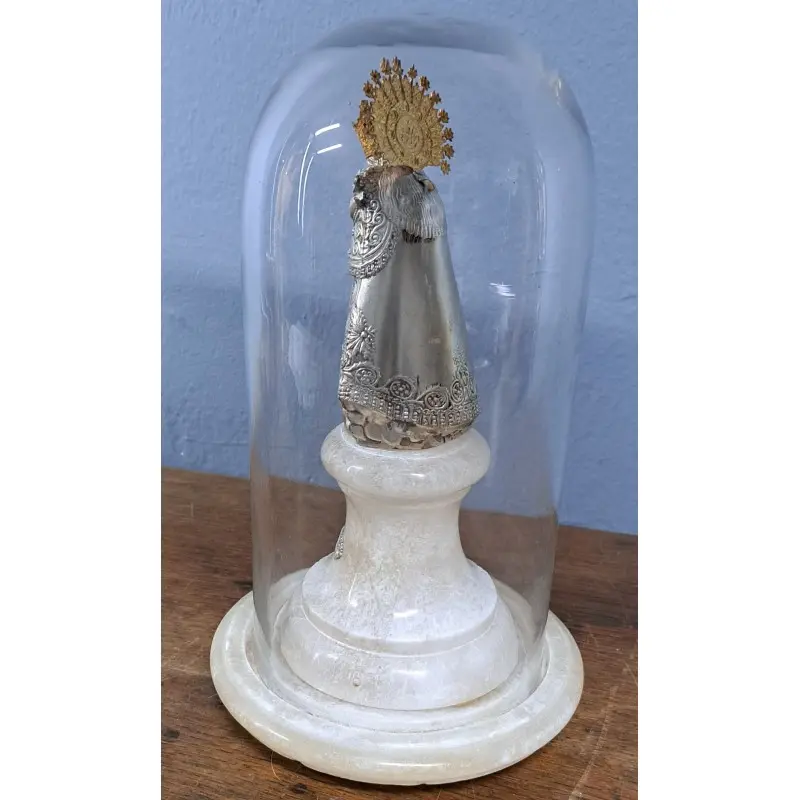 Virgen de los Desamparados, cúpula de cristal, pie de alabastro, siglo XX, Religioso y Devocional, Siglo XX · vista 7/11