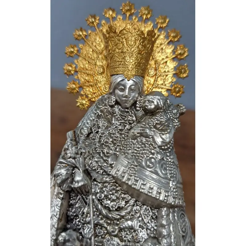 Virgen de los Desamparados, cúpula de cristal, pie de alabastro, siglo XX, Religioso y Devocional, Siglo XX · vista 10/11