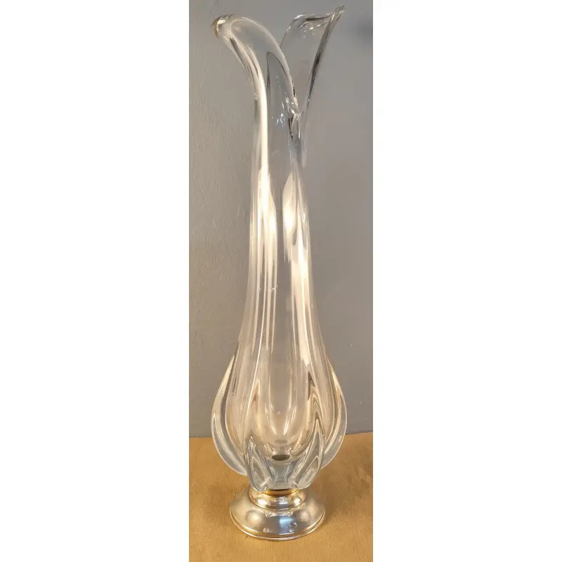 Jarrón de cristal soplado vintage con base de plata, 60 cm altura, Plata y Joyería · vista 3/10