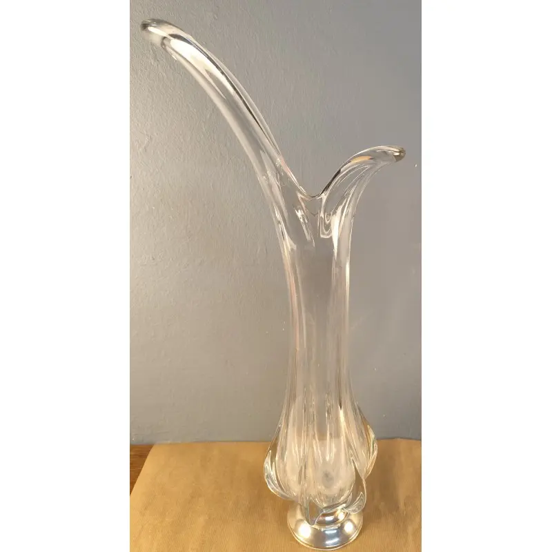 Jarrón de cristal soplado vintage con base de plata, 60 cm altura, Plata y Joyería · vista 6/10