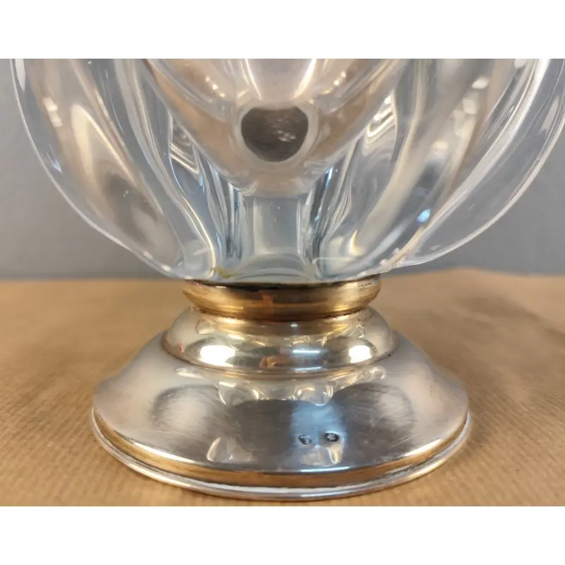 Jarrón de cristal soplado vintage con base de plata, 60 cm altura, Plata y Joyería · vista 10/10