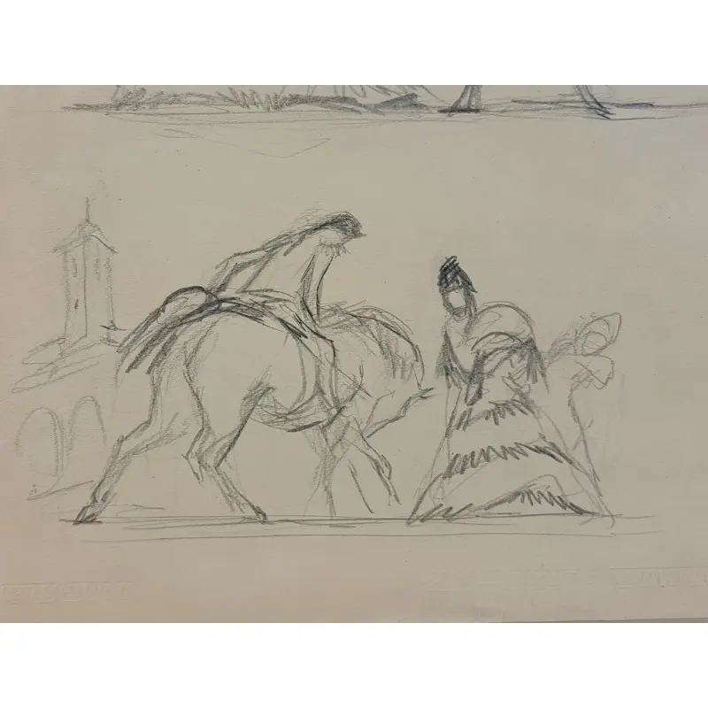 Dibujo original de Alfredo Opisso Cardona (1907-1980), Arte y Pintura · vista 4/9