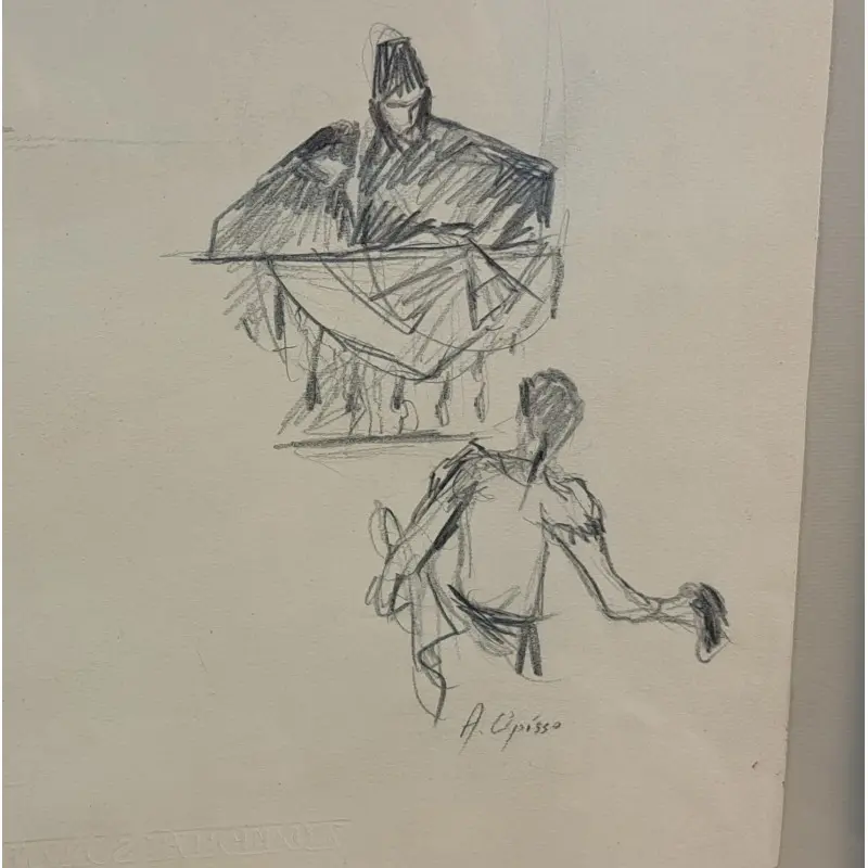 Dibujo original de Alfredo Opisso Cardona (1907-1980), Arte y Pintura · vista 5/9