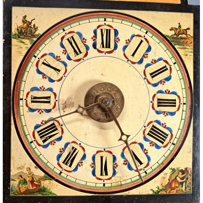 Reloj de pared ratera con escenas taurinas, siglo XIX o principios del XX, Relojes, Siglo XIX · vista 4/12