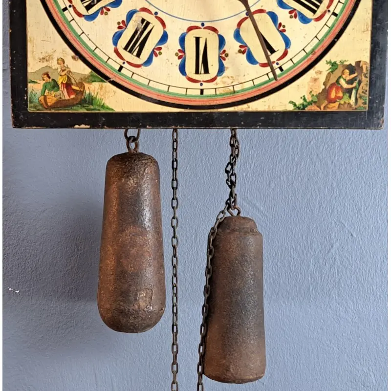 Reloj de pared ratera con escenas taurinas, siglo XIX o principios del XX, Relojes, Siglo XIX · vista 5/12