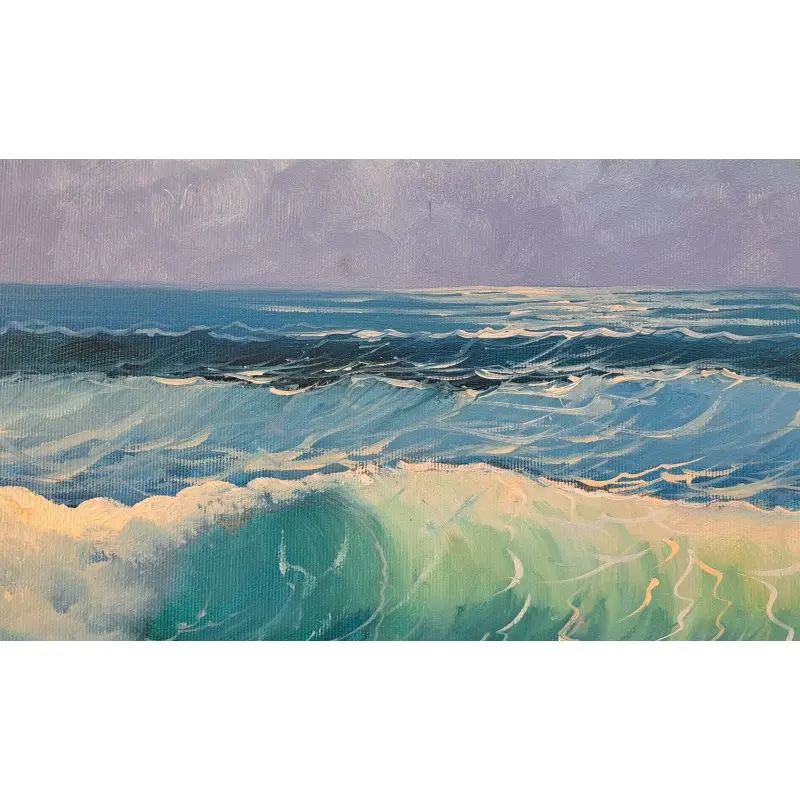 Gran Óleo sobre lienzo firmado Payeralls, marina con oleaje, siglo XX, Arte y Pintura, Siglo XX · vista 9/11