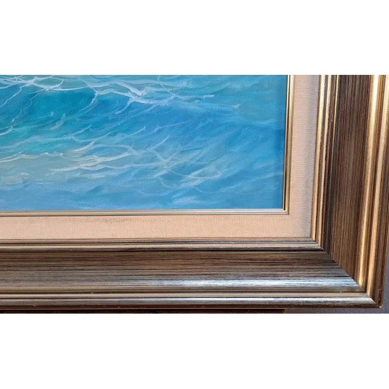 Gran Óleo sobre lienzo firmado Payeralls, marina con oleaje, siglo XX, Arte y Pintura, Siglo XX · vista 10/11