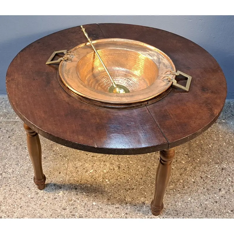 Mesa brasero antiguo S. XIX, sobre de caoba, convertida en mesa de centro, Mesas, Siglo XIX