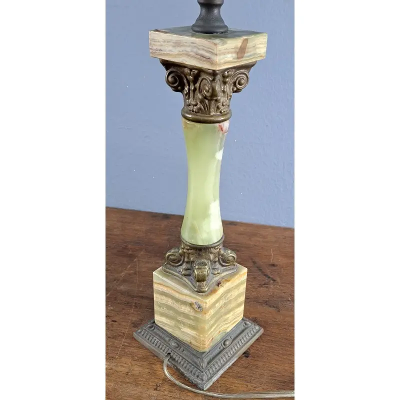 Pareja de lámparas de ónix y bronce, estilo clásico, Iluminación · vista 8/10