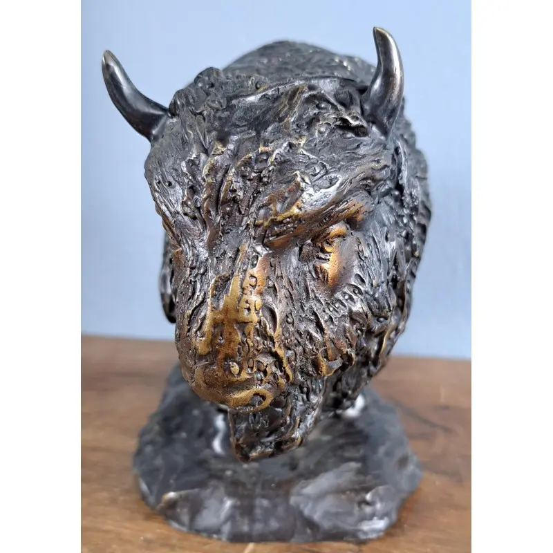 Escultura de bronce, bisonte firmada Raymond, siglo XX, Arte y Pintura, Siglo XX · vista 5/9