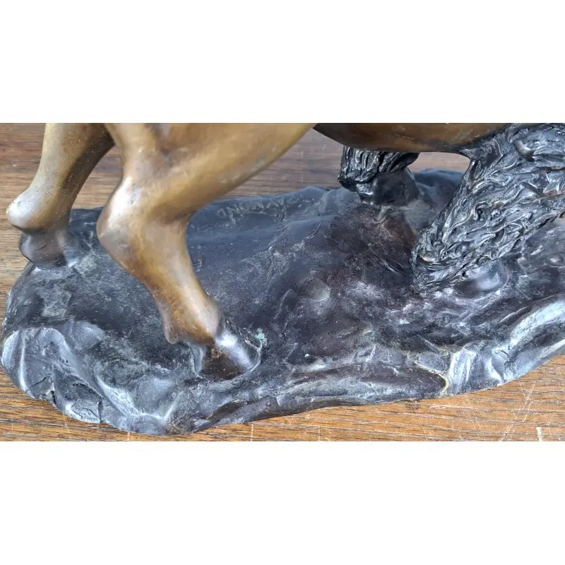 Escultura de bronce, bisonte firmada Raymond, siglo XX, Arte y Pintura, Siglo XX · vista 8/9