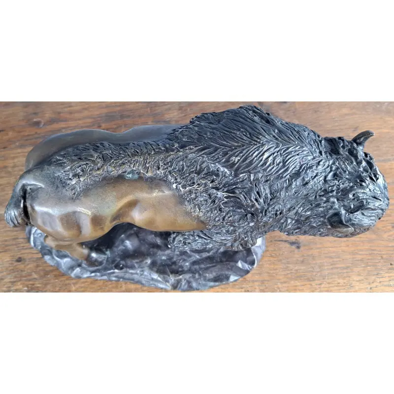 Escultura de bronce, bisonte firmada Raymond, siglo XX, Arte y Pintura, Siglo XX · vista 9/9