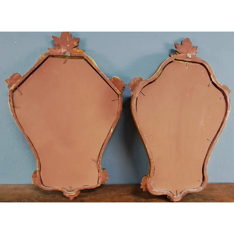 Pareja de cornucopias madera talla y dorada siglo XX, Arte y Pintura, Siglo XX · vista 9/9