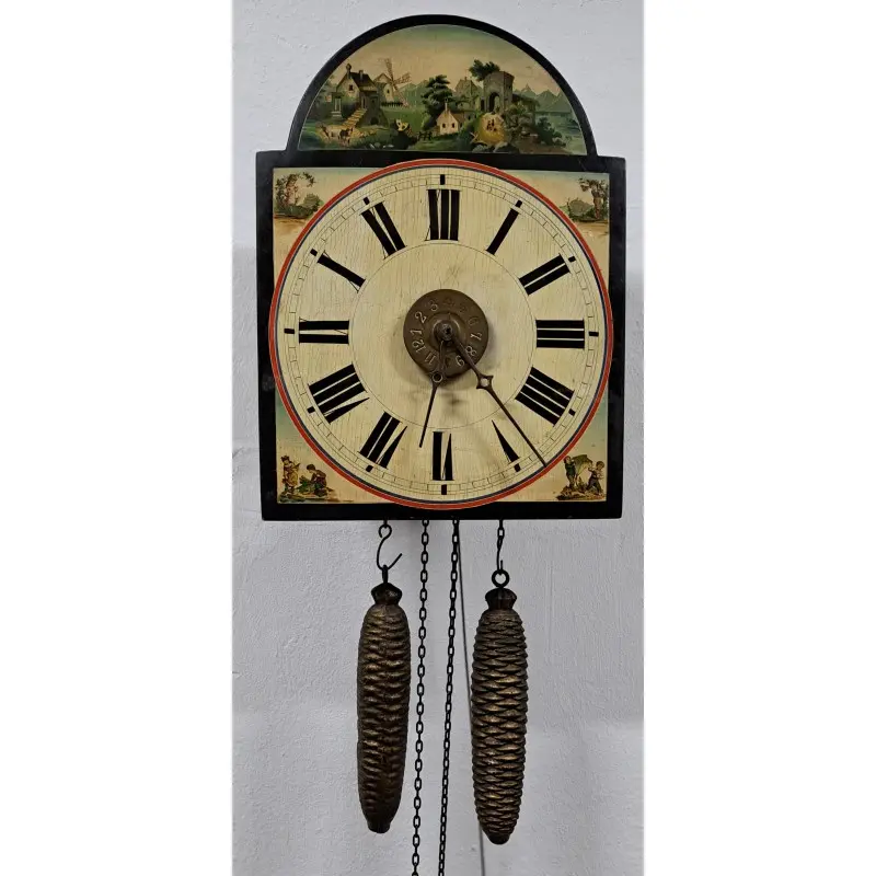 Reloj de pared ratera, finales siglo XIX o principios del XX funciona bien, Relojes, Siglo XIX