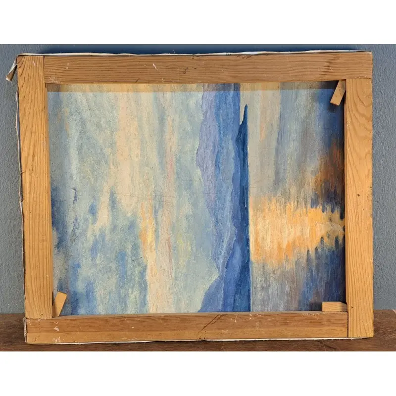 Óleo sobre lienzo, paisaje mediterráneo. Escuela catalana, mediados del siglo XX, Arte y Pintura, Siglo XX · vista 5/5