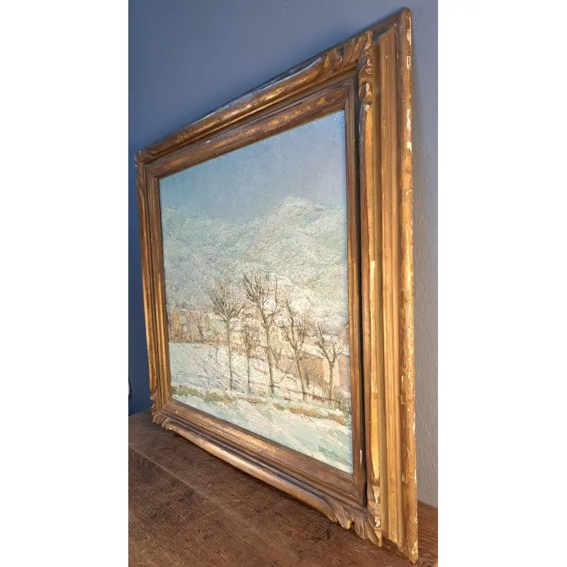 Vicenç Miralles Gacia (1912-1993). Óleo sobre tabla. Paisaje nevado, Arte y Pintura · vista 10/12