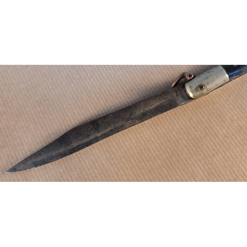 Navaja española siglo XIX de asta y acero, gran tamaño, 27,5 cm abierta, Siglo XIX · vista 6/8