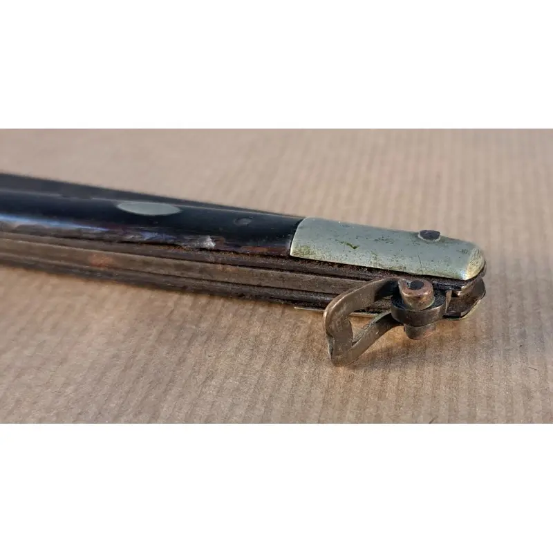 Navaja española siglo XIX de asta y acero, gran tamaño, 27,5 cm abierta, Siglo XIX · vista 8/8