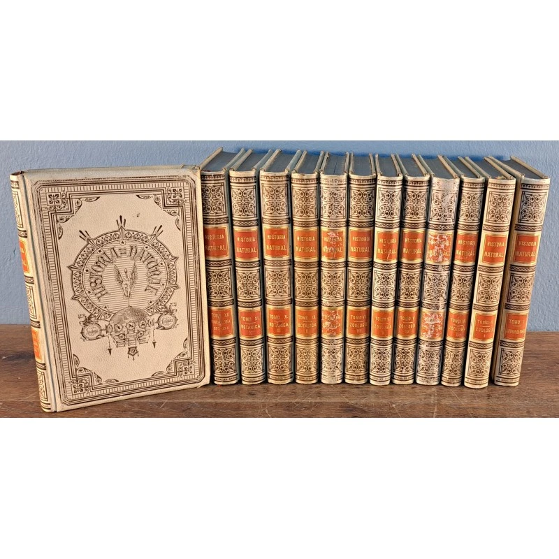 Historia natural 1891 - colección completa 13 tomos - antropología, zoología, botánica y geología, Curiosidade