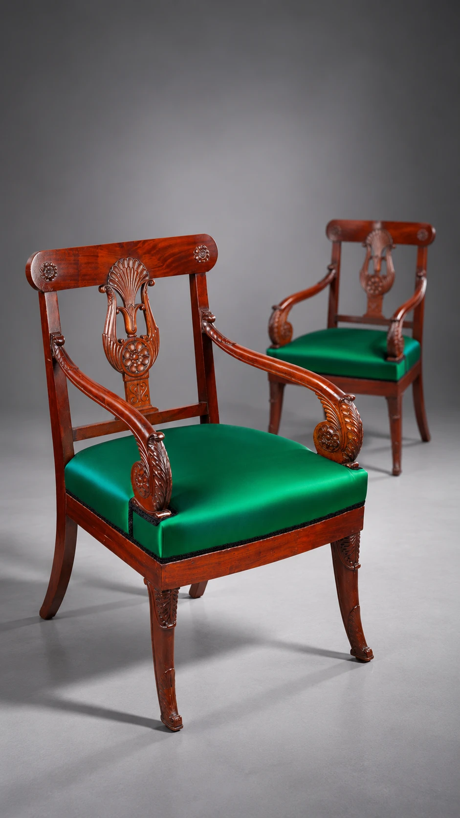 Pair of Empire-style armchairs