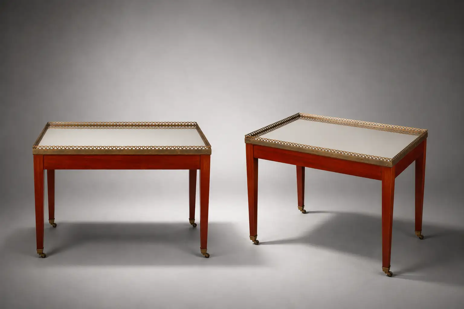 Pair of mirror tables