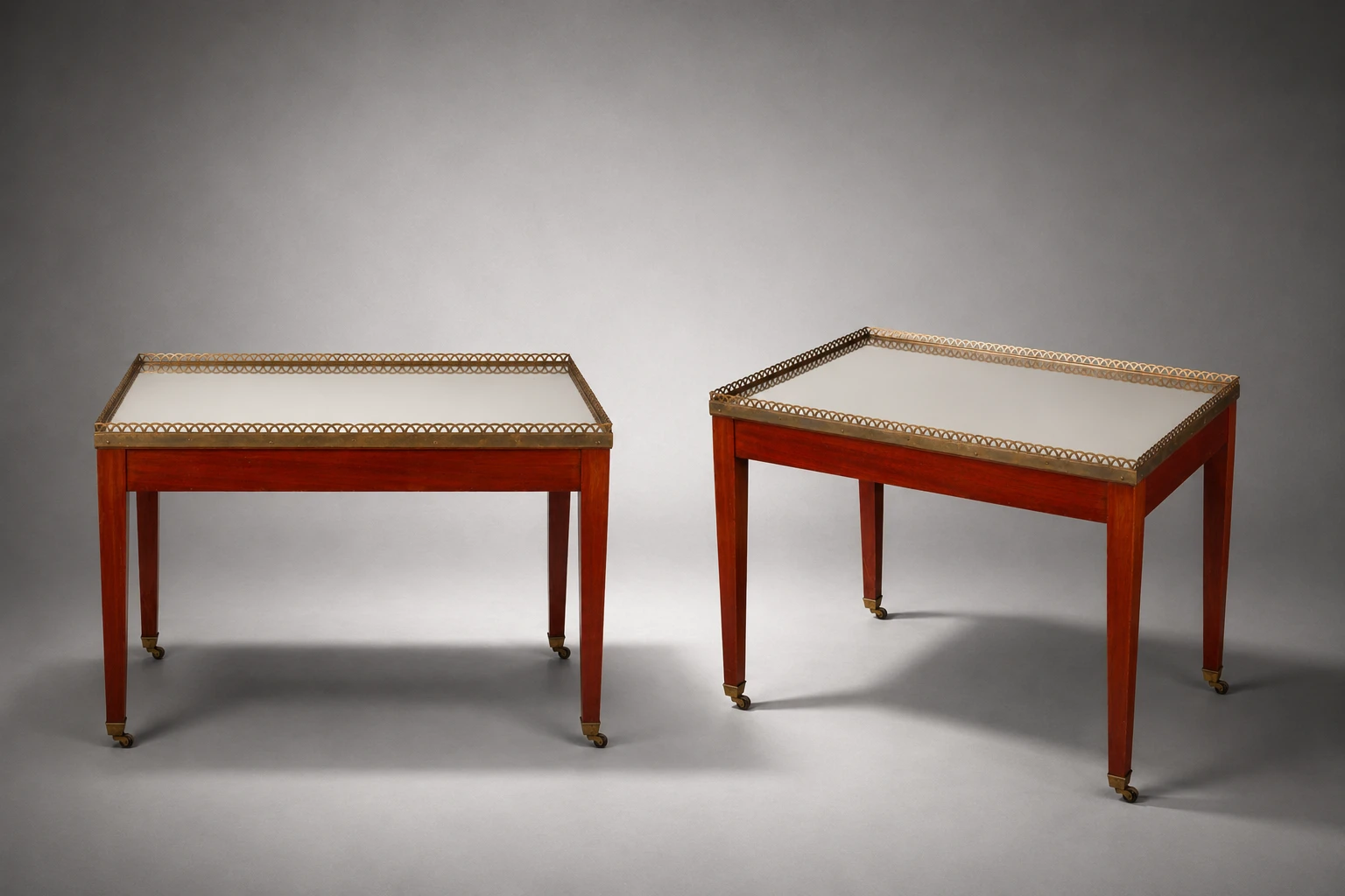 Pair of mirror tables