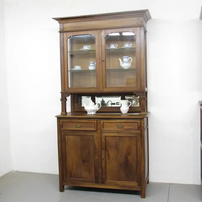 Alacena antigua restaurada de madera de nogal, Armarios y Vitrinas